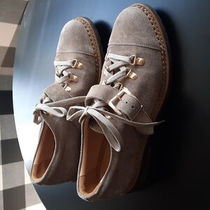 Women's Suede Lace-Up Flats